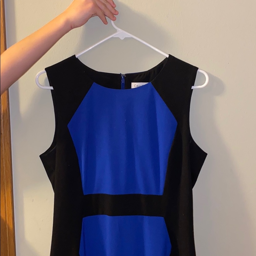 Black and blue dress